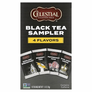 Celestial Seasonings, черный чай, 4 вкуса, 15 чайных пакетиков, 31 г (1,1 унции) (Товар снят с продажи) 