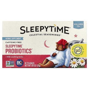 Celestial Seasonings, Wellness Tea, пробиотики Sleepytime®, без кофеина, 18 чайных пакетиков по 25 г (0,89 унции)