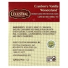 Celestial Seasonings, Holiday Herbal Tea, Cranberry Vanilla Wonderland®, без кофеина, 18 чайных пакетиков, 38 г (1,3 унции)