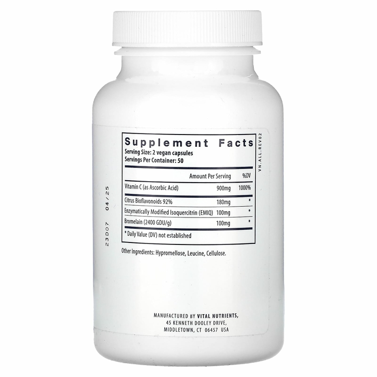 Vital Nutrients, Aller-C, 100 веганских капсул