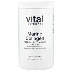Vital Nutrients, морской коллаген, из рыбы дикого улова, тип I и III, 300 г (10,58 унции)