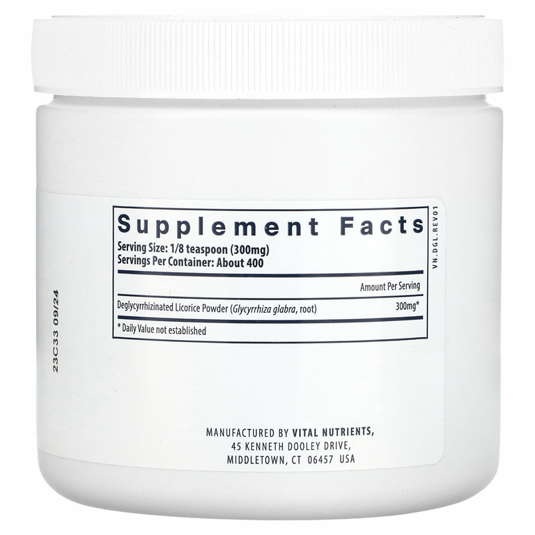 Vital Nutrients, DGL, порошок, 120 г (4 унции)