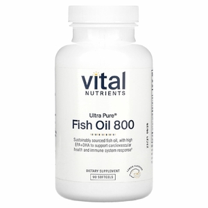 Vital Nutrients, ультрачистый рыбий жир 800, со вкусом лимона, 90 мягких таблеток