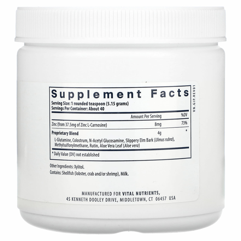 Vital Nutrients, порошок для восстановления желудочно-кишечного тракта, 206 г (7,26 унции)