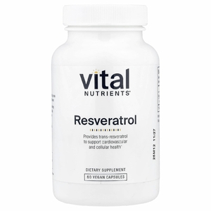 Vital Nutrients, ресвератрол, 60 веганских капсул