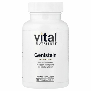 Vital Nutrients, генистеин, 60 веганских капсул (125 мг в 1 капсуле)