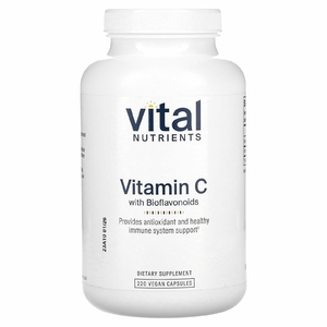 Vital Nutrients, витамин C с биофлавоноидами, 220 веганских капсул