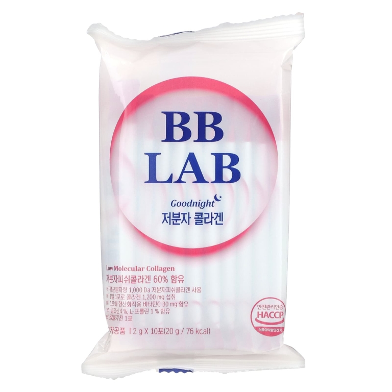 BB Lab, Goodnight, низкомолекулярный коллаген, 30 пакетиков по 2 г (Товар снят с продажи) 