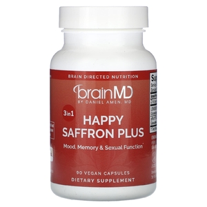 BrainMD, Happy Saffron Plus, 90 веганских капсул