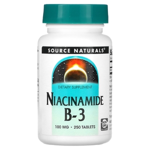 Source Naturals, Никотинамид B-3, 100 мг, 250 таблеток