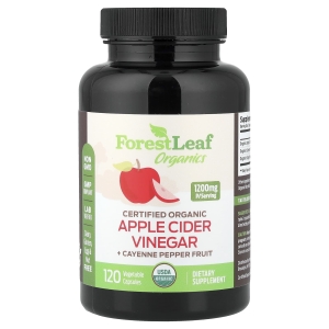 Forest Leaf, Organics, яблочный уксус + кайенский перец, 120 растительных капсул (Товар снят с продажи) 