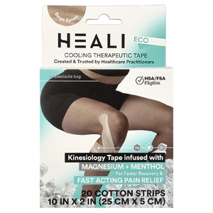 Heali Medical Corp, Охлаждающая лента для терапевтической кинезиологии, бежевое сплеш, 20 ватных полосок