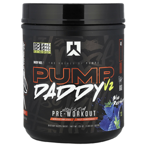 RYSE, Pump Dummy V2, предтренировочный комплекс без стимуляторов, со вкусом голубой малины, 652 г (1,44 фунта) (Товар снят с продажи) 