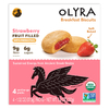 Olyra, органическое печенье для завтрака, с клубничной начинкой, 4 упаковки по 37,5 г (1,32 унции)