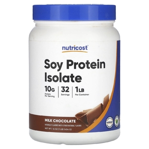 Nutricost, изолят соевого протеина, со вкусом молочного шоколада, 454 г (1 фунт) (Товар снят с продажи) 