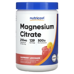 Nutricost, цитрат магния, со вкусом малинового лимонада, 500 г (17,9 унции)