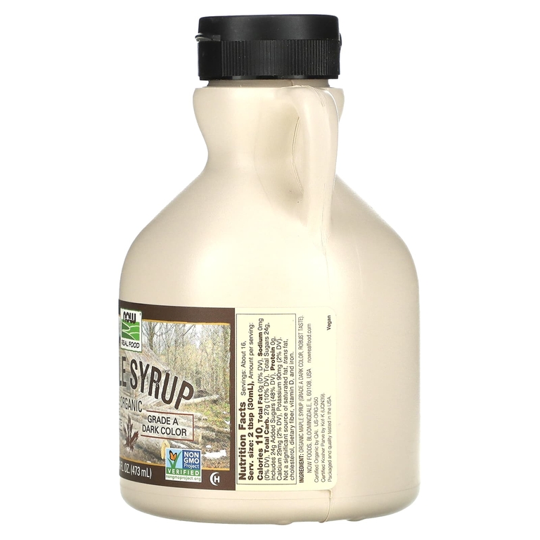 NOW Foods, Real Food, органический кленовый сироп, класс A, темного цвета, 473 мл (16 жидк. унций)