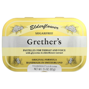 Grether's Pastilles, для горла и голоса, без сахара, бузина, 24 пастилки