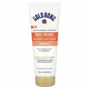 Gold Bond, Body Bright, ежедневный лосьон для тела и лица, для нормальной и сухой кожи, 226 г (8 унций)