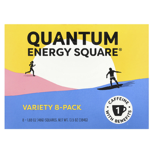 Quantum Energy Square, набор из 8 разных продуктов, 8 батончиков по 48 г (1,69 унции) (Товар снят с продажи) 
