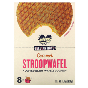 Belgian Boys, штройвафли, карамель, 8 шт., 40 г (1,41 унции) каждая (Товар снят с продажи) 