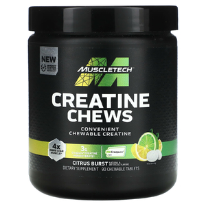 MuscleTech, Creatine Chews, Citrus Burst, 90 жевательных таблеток (1 г в каждой таблетке)