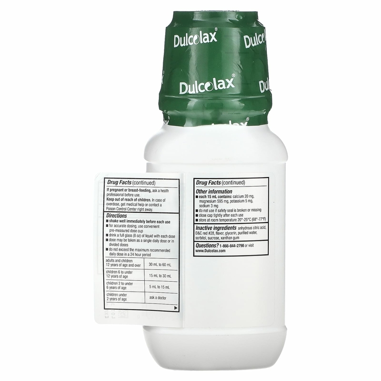 Dulcolax, жидкое слабительное, вишня, 354 мл (12 жидк. унций)