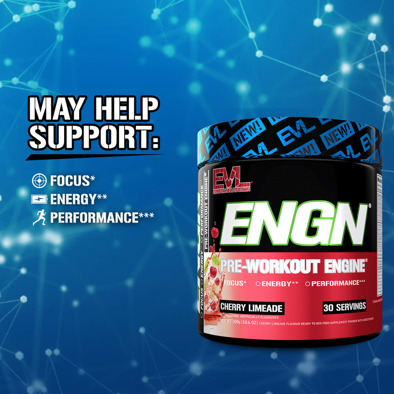 EVLution Nutrition, ENGN, предтренировочный комплекс, со вкусом вишневого лаймада, 300 г (10,6 унции)