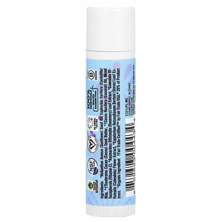 Eco Lips, Bee Free, веганский бальзам для губ, без добавок, 4,25 г (0,15 унции) (Товар снят с продажи) 