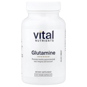 Vital Nutrients, глутамин, 100 веганских капсул (850 мг в 1 капсуле) (Товар снят с продажи) 