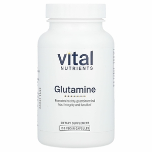 Vital Nutrients, Глютамин, 3400 мг, 100 веганских капсул (850 мг в каждой капсуле)