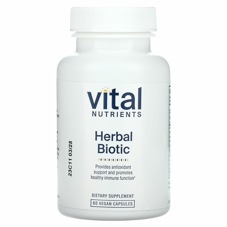 Vital Nutrients, Herbal Biotic, биотик, 60 веганских капсул