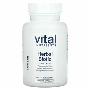Vital Nutrients, Herbal Biotic, биотик, 60 веганских капсул