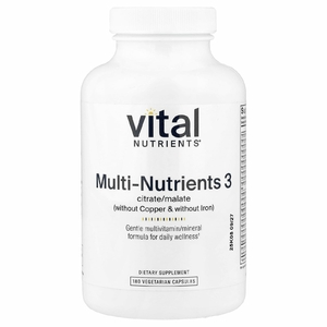 Vital Nutrients, Multi-Nutrients, 3, 180 вегетарианских капсул