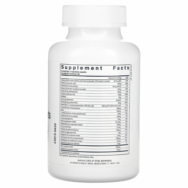 Vital Nutrients, мультипитательные вещества для беременных, 180 вегетарианских капсул