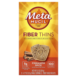 Metamucil, Fiber Thins, корица, 12 пакетиков по 22 г (0,77 унции)