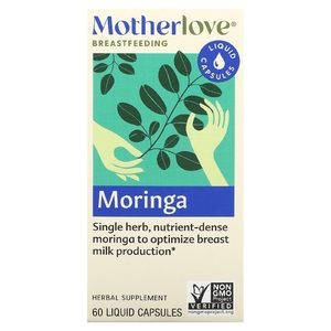 Motherlove, Грудное вскармливание, моринга, 579 мг, 60 жидких капсул