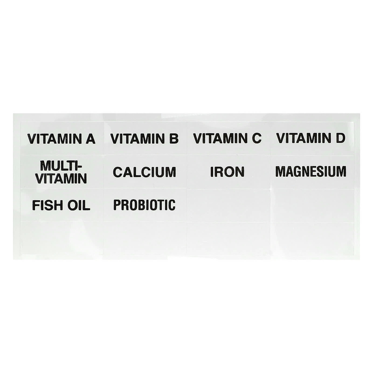 Ezy Dose, Витаминный органайзер с этикетками, синий, 1 шт.