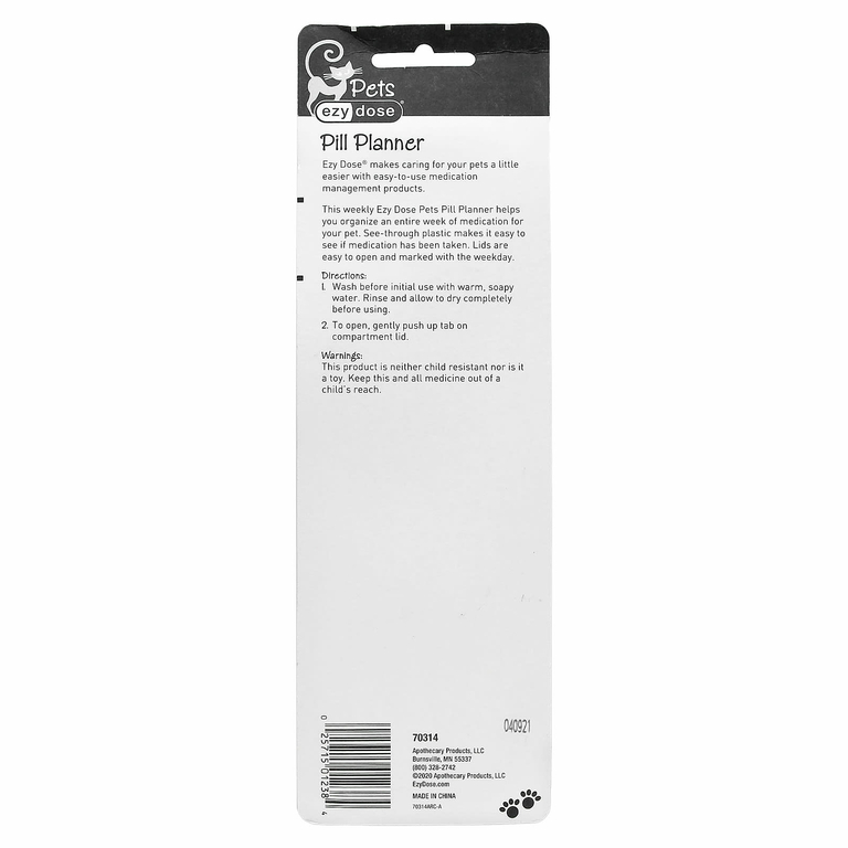 Ezy Dose, Now Pets, ежедневный органайзер для таблеток, для кошек, размер XL, 1 шт.