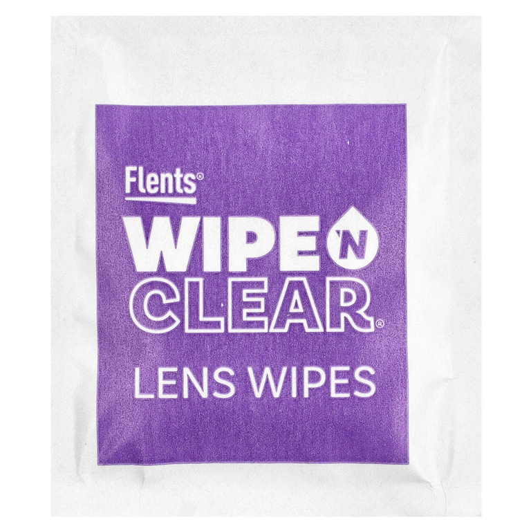 Flents, Wipe 'N Clear, салфетки для объектива, 4 упаковки, 75 индивидуально упакованных мягких салфеток для объектива