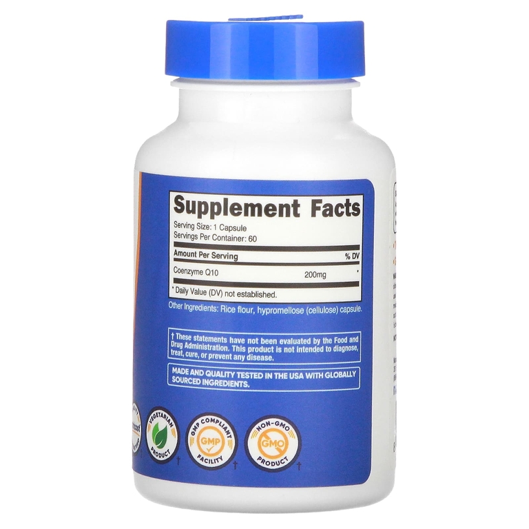 Nutricost, коэнзимQ10, 200 мг, 60 капсул