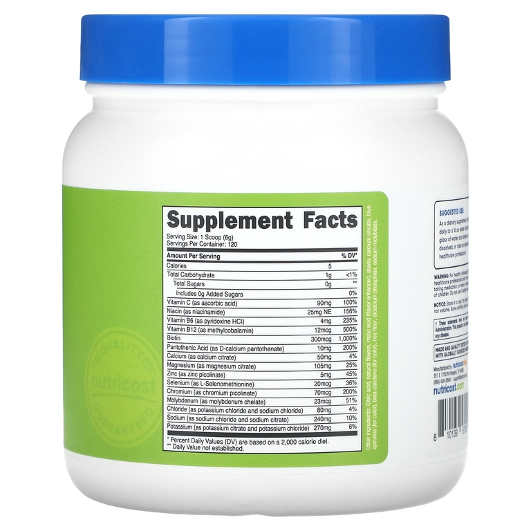 Nutricost, электролиты, со вкусом зеленого яблока, 684 г (24,4 унции) (Товар снят с продажи) 