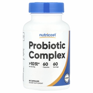 Nutricost, Комплекс пробиотиков, 60 капсул