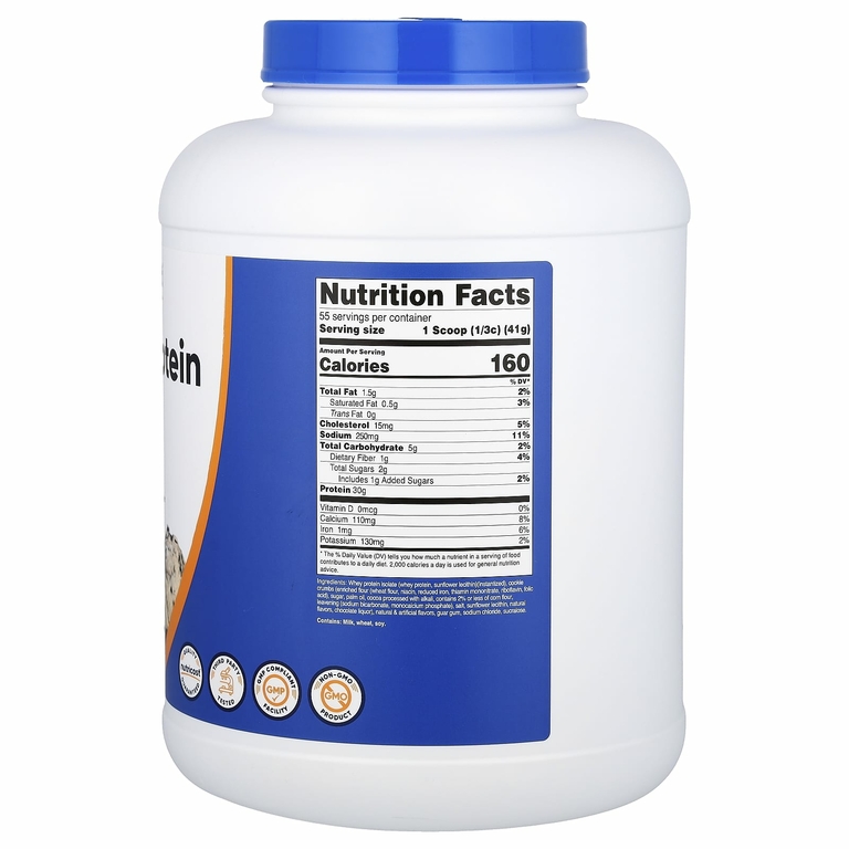 Nutricost, изолят сывороточного протеина, печенье и крем, 2268 г (5 фунтов)
