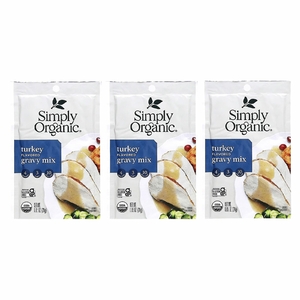 Simply Organic, смесь для подливы для индейки, 3 упаковки по 24 г (0,85 унции)