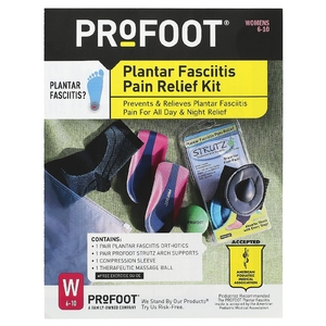 Profoot, набор для облегчения боли при подошвенном фасциите, для женщин, размер 6–10, набор из 7 предметов (Товар снят с продажи) 