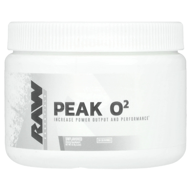 Raw Nutrition, Peak O2, витамин без добавок, 62,25 г (2,2 унции)