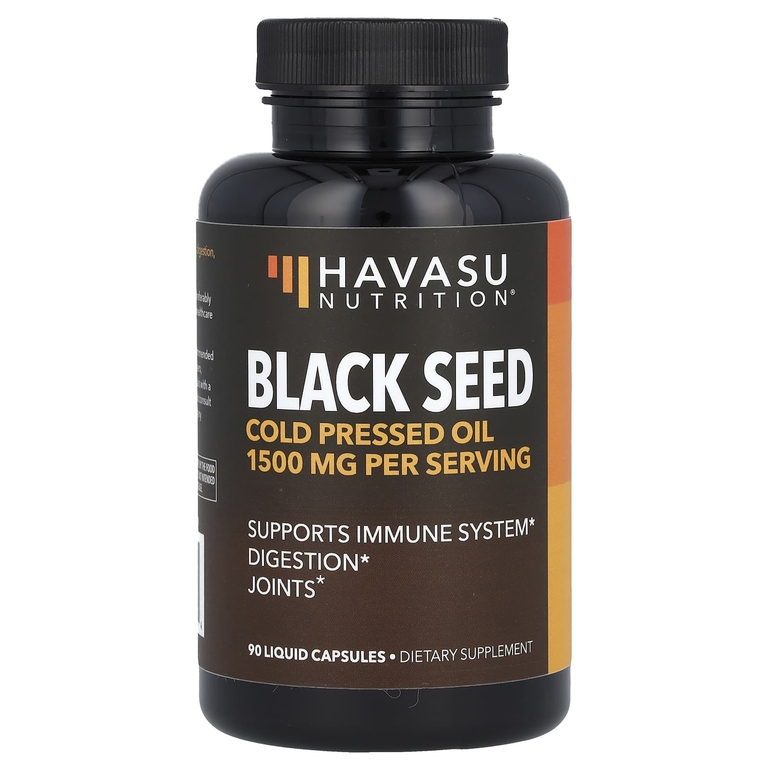 Havasu Nutrition, масло черного тмина холодного отжима, 1500 мг, 90 капсул с жидкостью (500 мг в 1 капсуле)