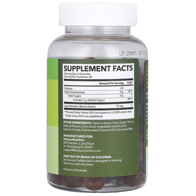 Havasu Nutrition, сереноя, жевательные таблетки, со вкусом малины, 120 жевательных таблеток (Товар снят с продажи) 