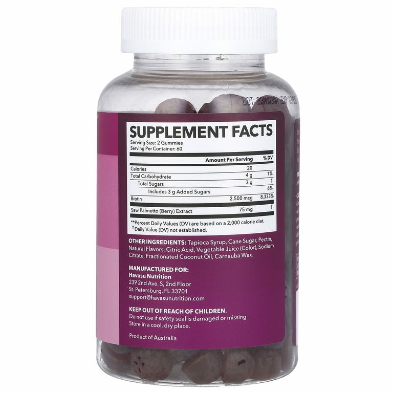 Havasu Nutrition, жевательные таблетки сереноя для женщин, со вкусом малины, 120 жевательных таблеток (Товар снят с продажи) 